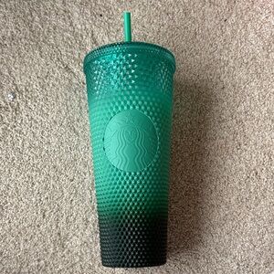 Starbucks Textured Emerald and Black Tumbler